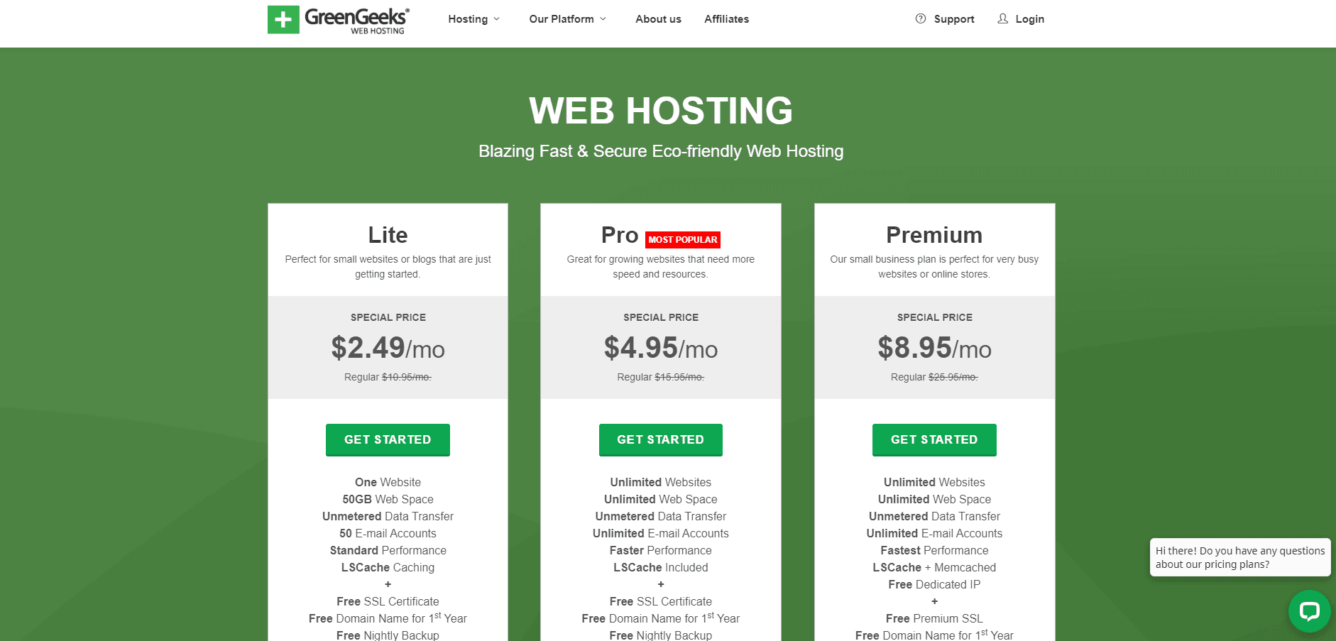 GreenGeeks WordPress Hosting
